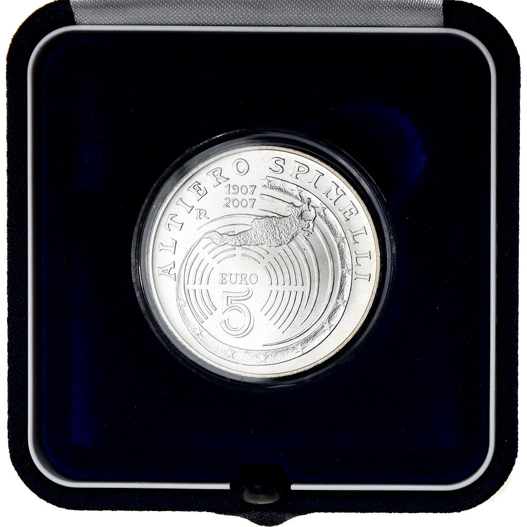 Italy, 5 Euro, Altiero Spinelli, 2007, MS(65-70), Silver