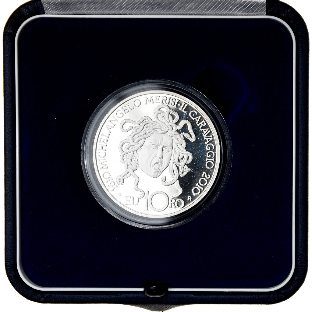 Italy, 10 Euro, Caravaggio, 2010, Rome, MS(65-70), Silver, KM:332