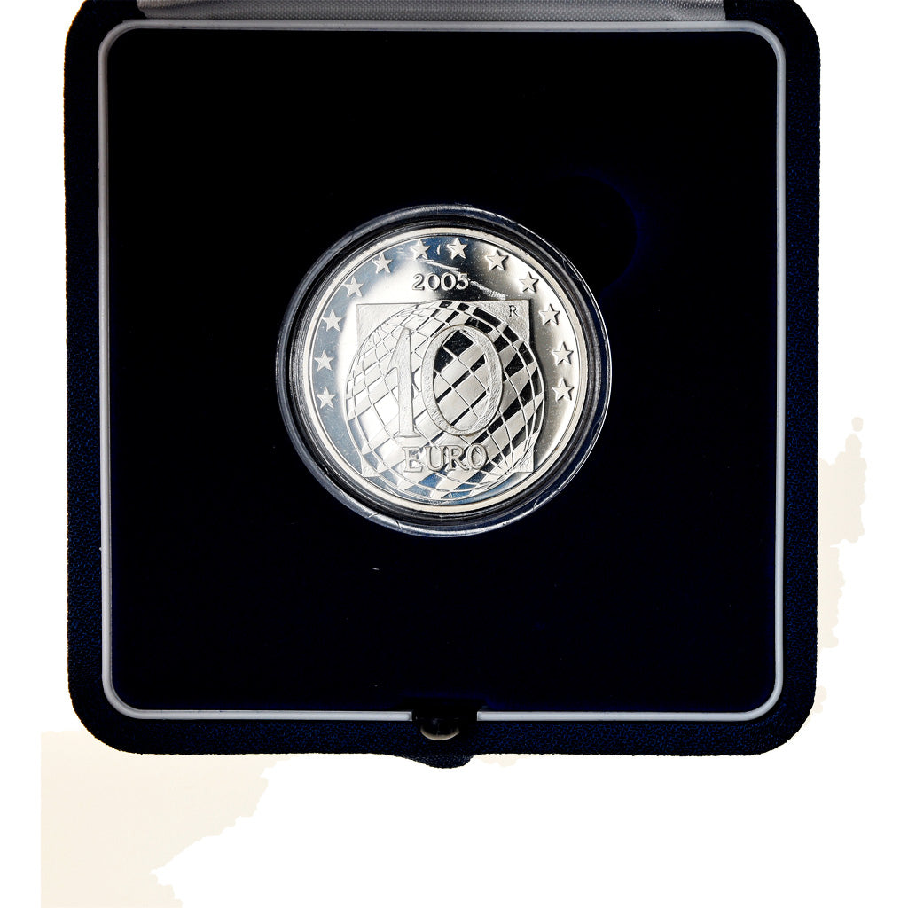 Itália, 10 Euro, Peace and Freedom In Europe, 2005, MS(65-70), Prata, KM:271