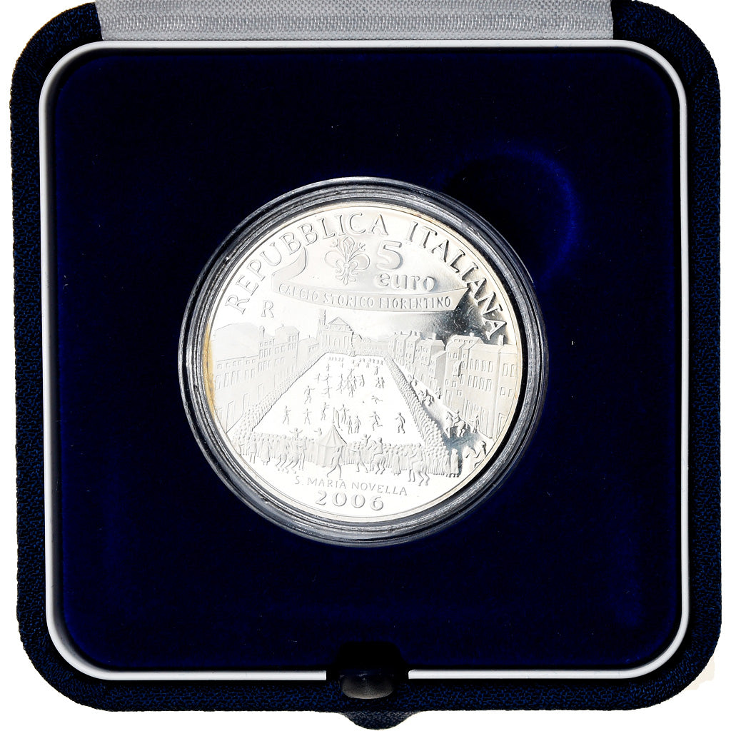 Italia, 5 Euro, FIFA World Cup 12, 2006, Rome, FDC, Argento, KM:282