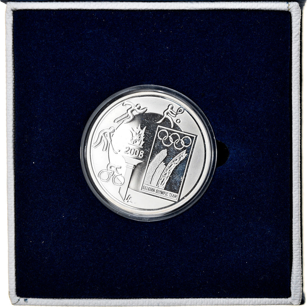 Belgium, 10 Euro, Olympic Games, 2008, MS(65-70), Silver, KM:268