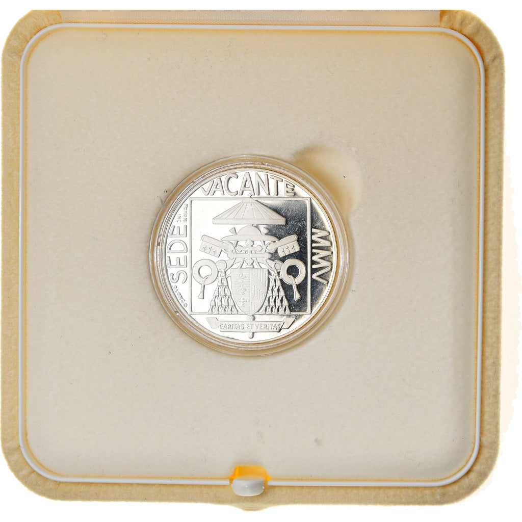 Vaticano, 5 Euro, Siège Vacant, 2005, Rome, FDC, Argento