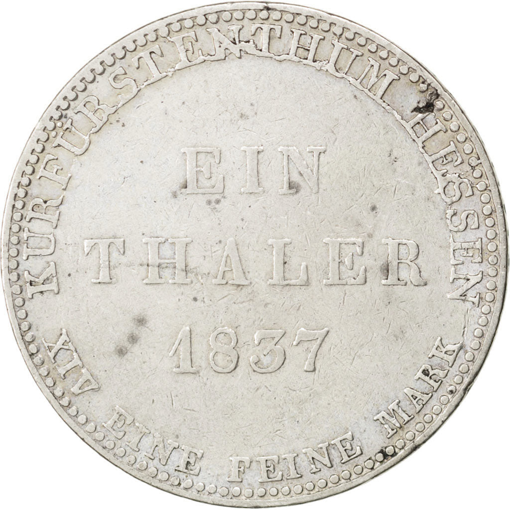 Germania, Thaler, 1837, BB, Argento, KM:587