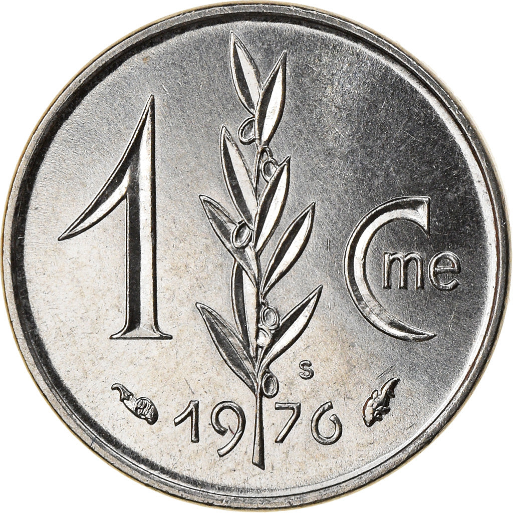 Monnaie, Monaco, Rainier III, Centime, 1976, SUP, Stainless Steel, Gadoury:MC