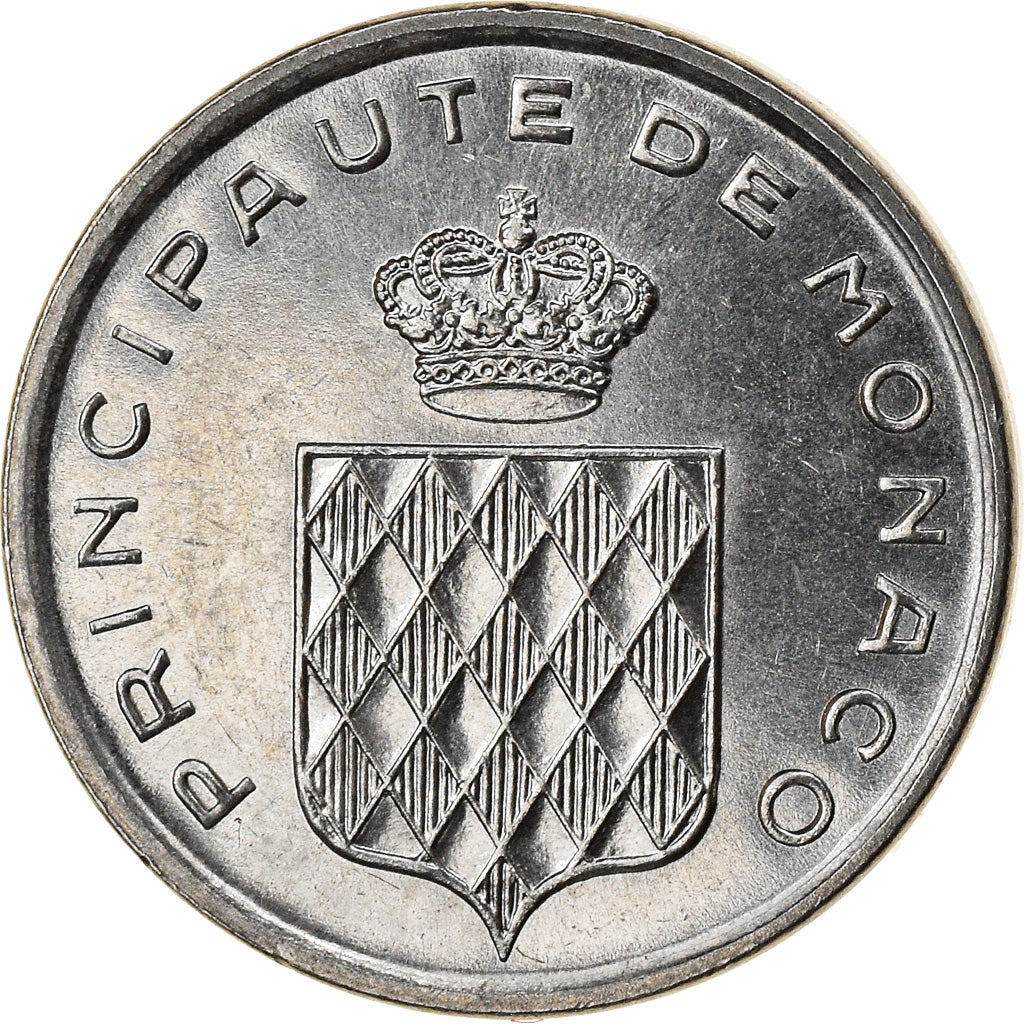 Coin, Monaco, Rainier III, Centime, 1976, AU(55-58), Stainless Steel, KM:155