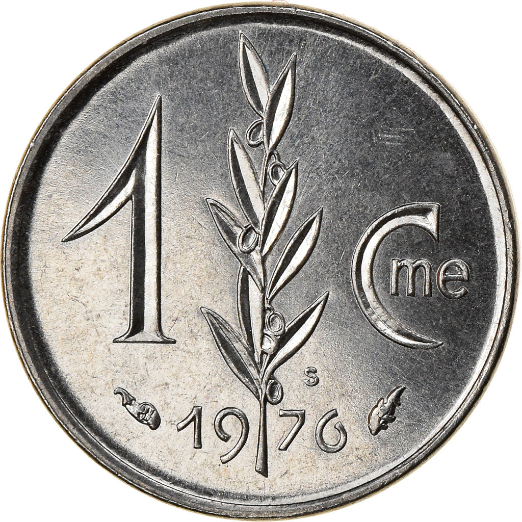 Coin, Monaco, Rainier III, Centime, 1976, AU(55-58), Stainless Steel, KM:155