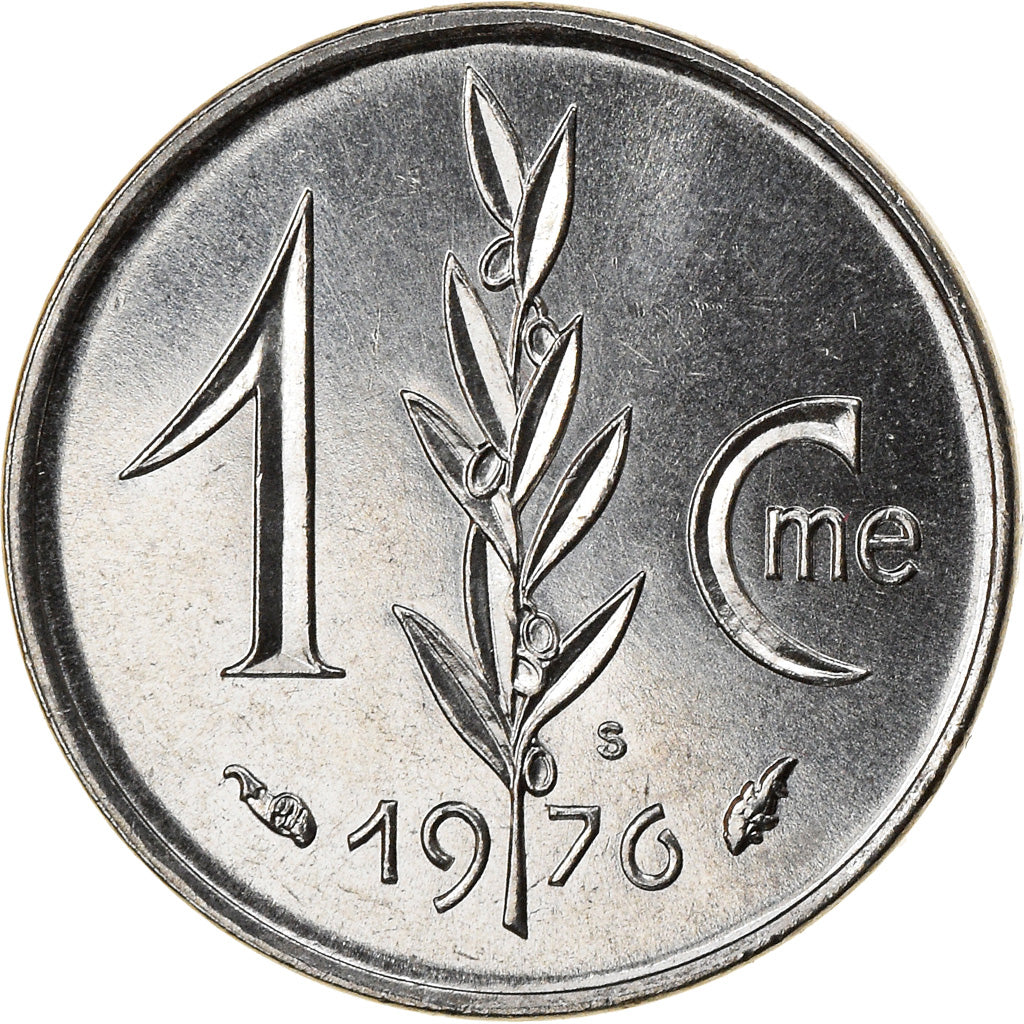 Moneta, Monaco, Rainier III, Centime, 1976, SPL-, Acciaio inossidabile, KM:155