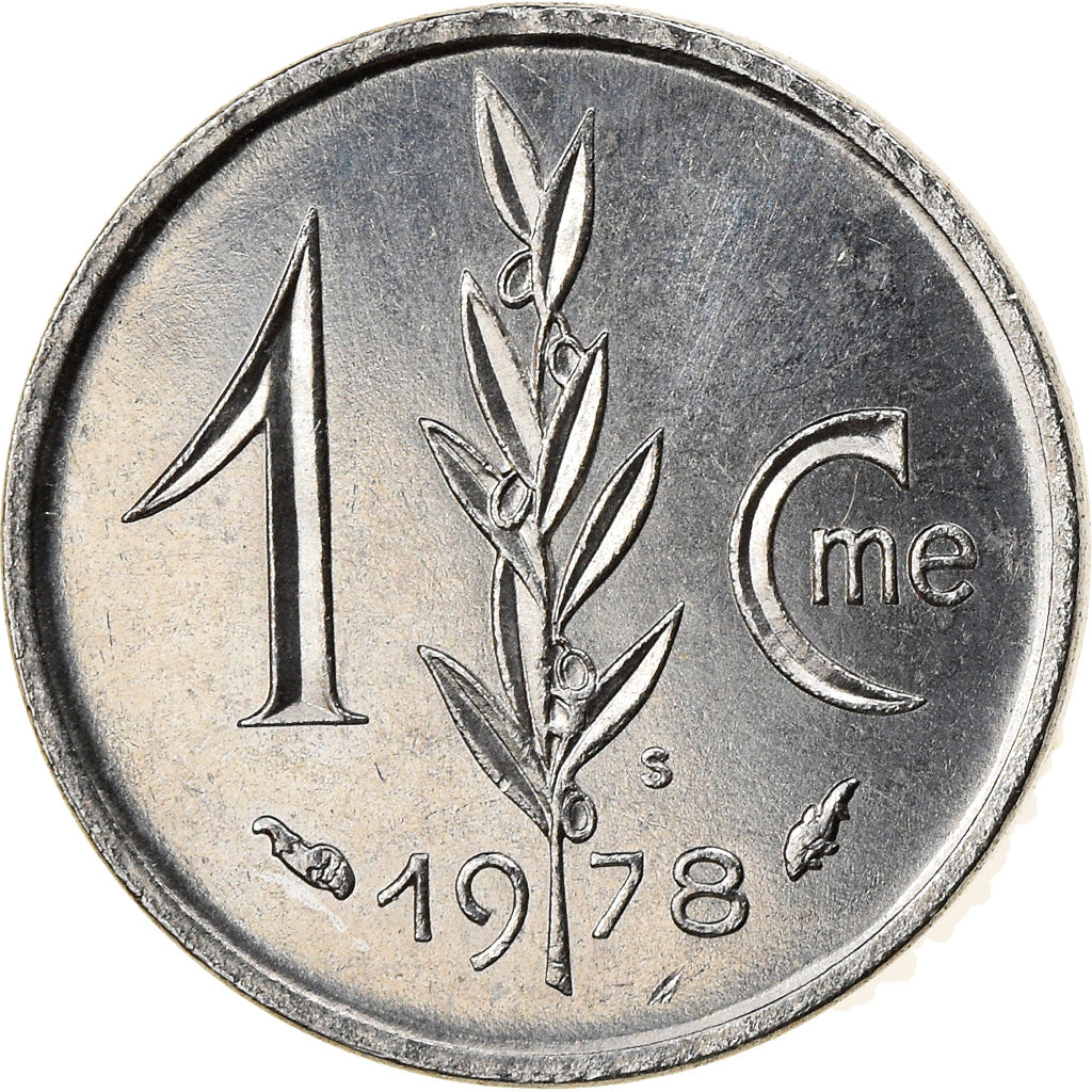 Coin, Monaco, Rainier III, Centime, 1978, AU(55-58), Stainless Steel, KM:155