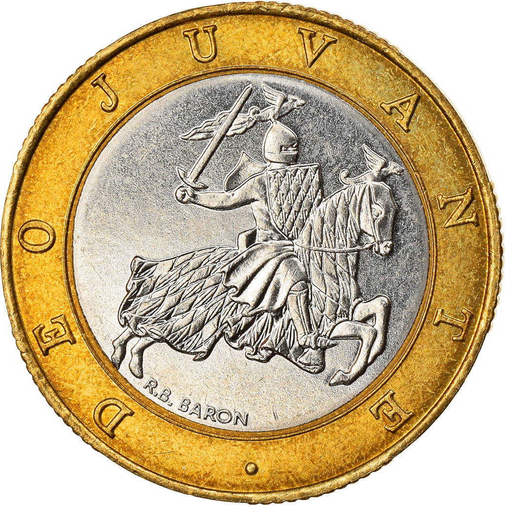 Münze, Monaco, Rainier III, 10 Francs, 1989, VZ, Bi-Metallic, KM:163