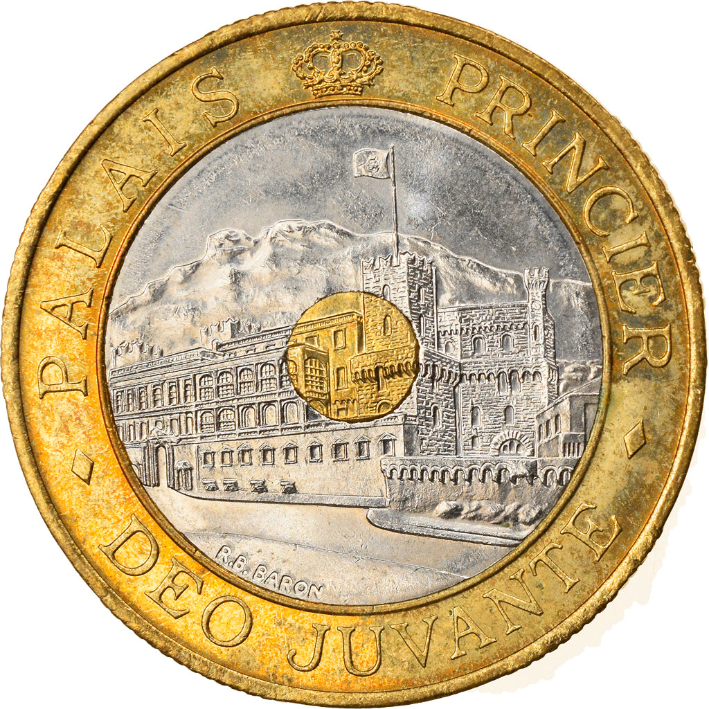 Coin, Monaco, Rainier III, 20 Francs, 1992, EF(40-45), Tri-Metallic, KM:165