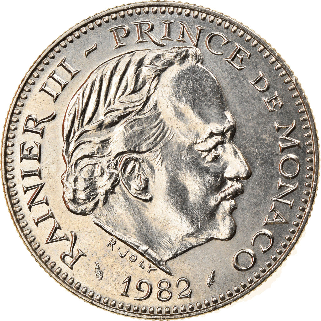 Coin, Monaco, Rainier III, 5 Francs, 1982, AU(55-58), Copper-nickel, KM:150