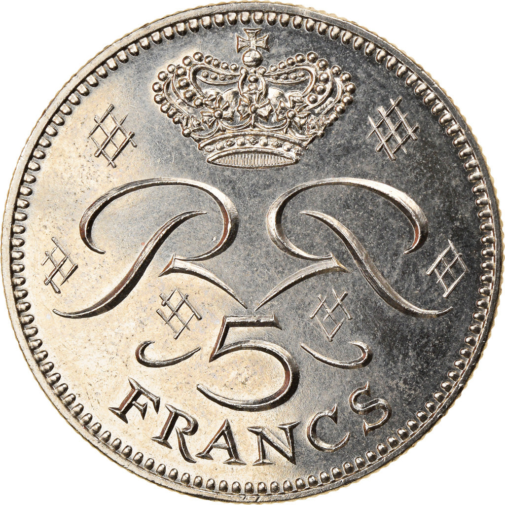 Coin, Monaco, Rainier III, 5 Francs, 1982, AU(55-58), Copper-nickel, KM:150