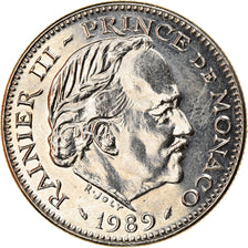Coin, Monaco, Rainier III, 5 Francs, 1989, AU(55-58), Copper-nickel, KM:150