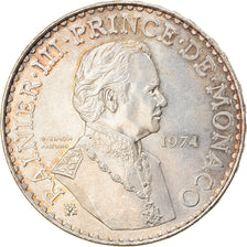 Coin, Monaco, Rainier III, 50 Francs, 1974, EF(40-45), Silver, KM:152.1