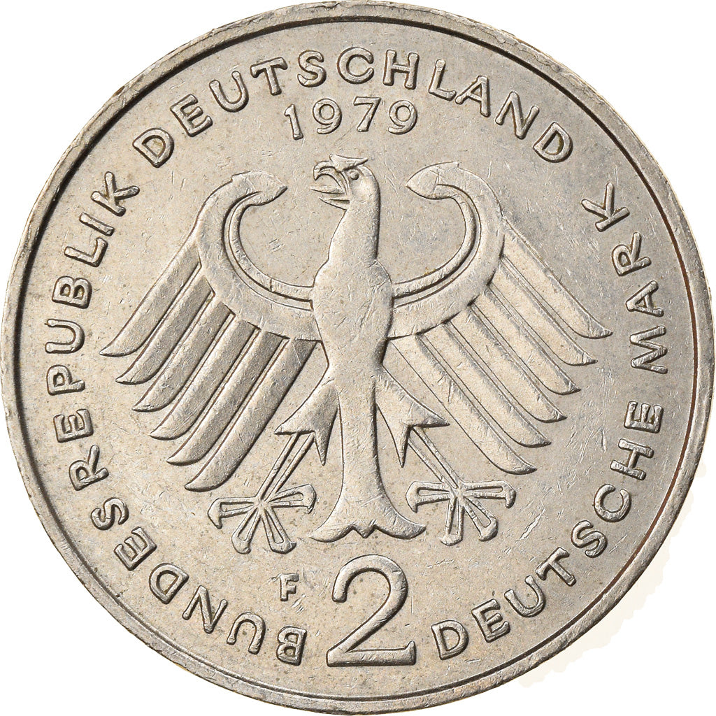 Coin, GERMANY - FEDERAL REPUBLIC, 2 Mark, 1979, Stuttgart, EF(40-45)