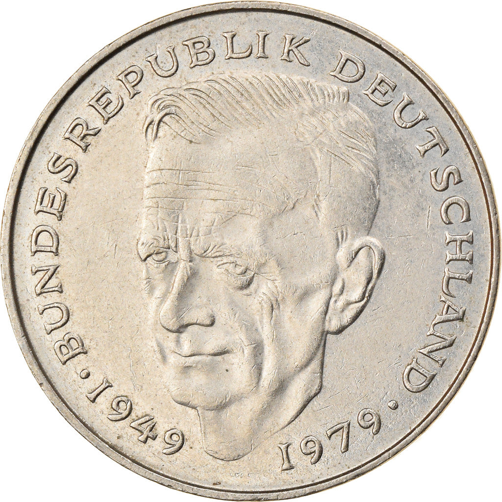 Coin, GERMANY - FEDERAL REPUBLIC, 2 Mark, 1980, Karlsruhe, EF(40-45)
