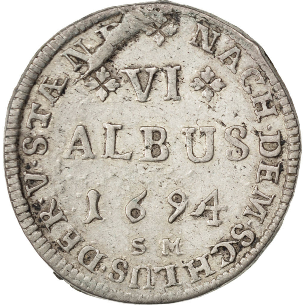 Coin, German States, HANAU-LICHTENBERG, Philipp Reinhard, 6 Albus, 12 Kreuzer