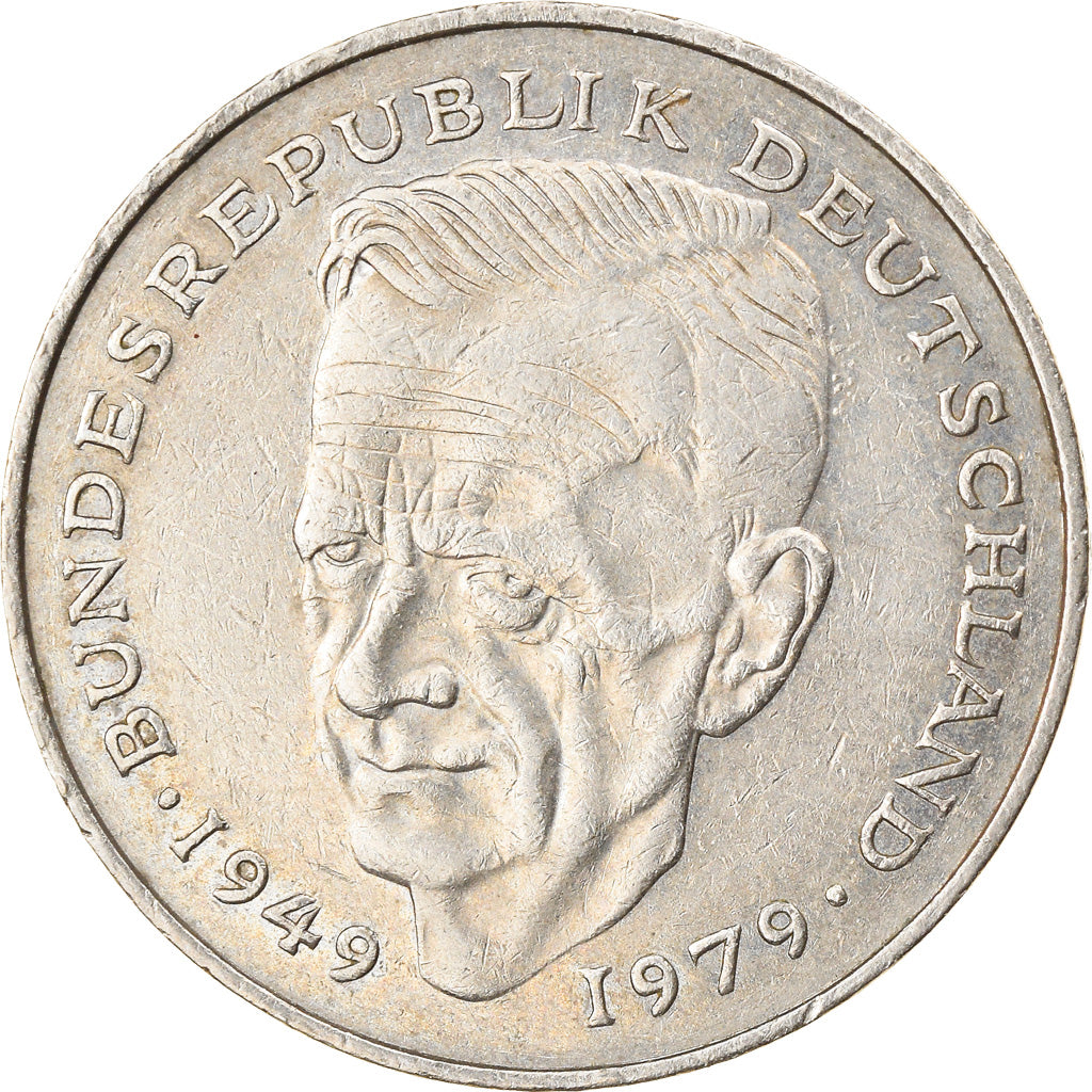 Coin, GERMANY - FEDERAL REPUBLIC, 2 Mark, 1983, Hambourg, EF(40-45)