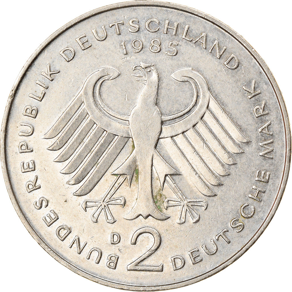 Moneta, GERMANIA - REPUBBLICA FEDERALE, 2 Mark, 1985, Munich, BB, Nichel