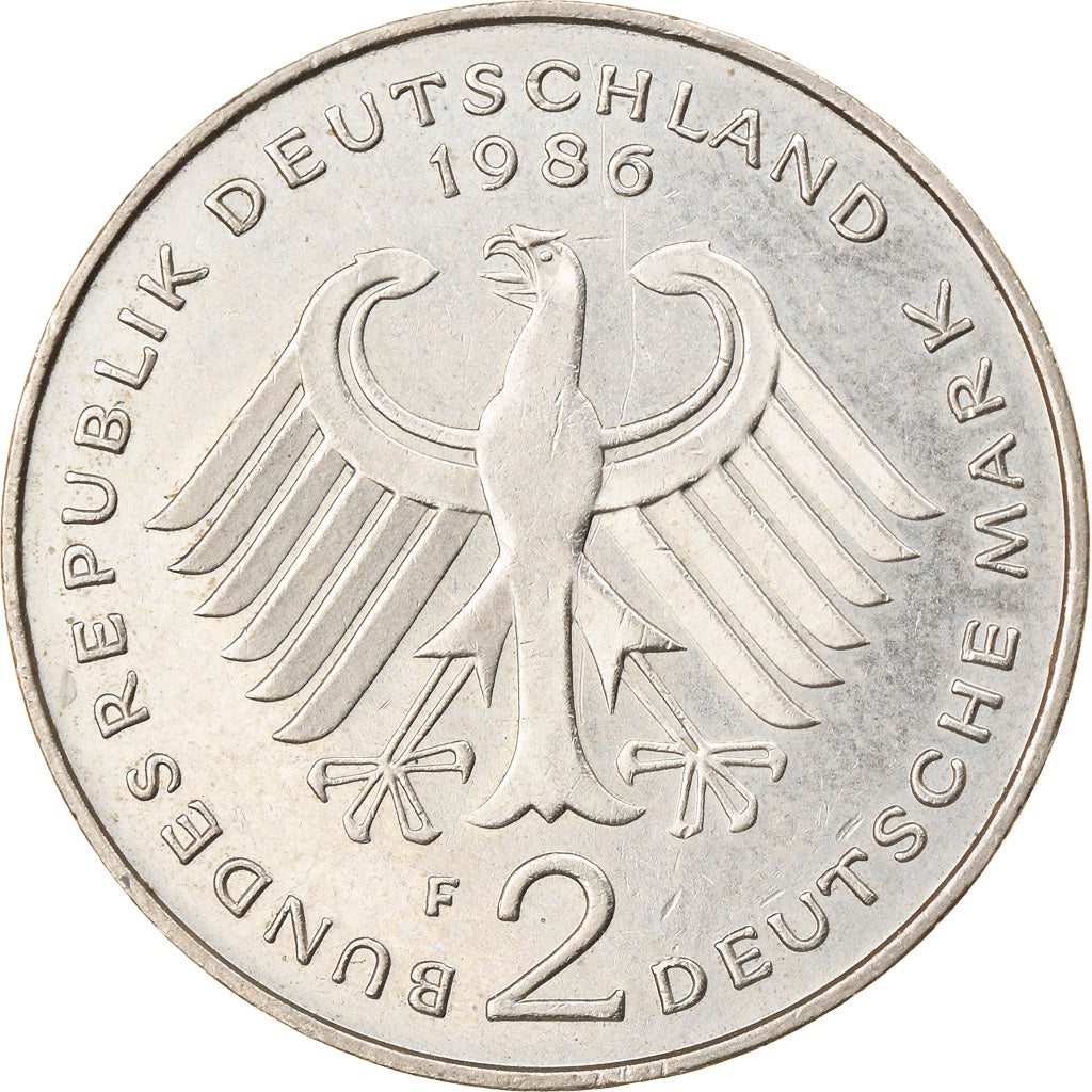 Coin, GERMANY - FEDERAL REPUBLIC, 2 Mark, 1986, Stuttgart, EF(40-45)
