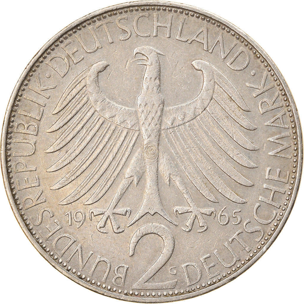 Moneta, GERMANIA - REPUBBLICA FEDERALE, 2 Mark, 1965, Karlsruhe, BB