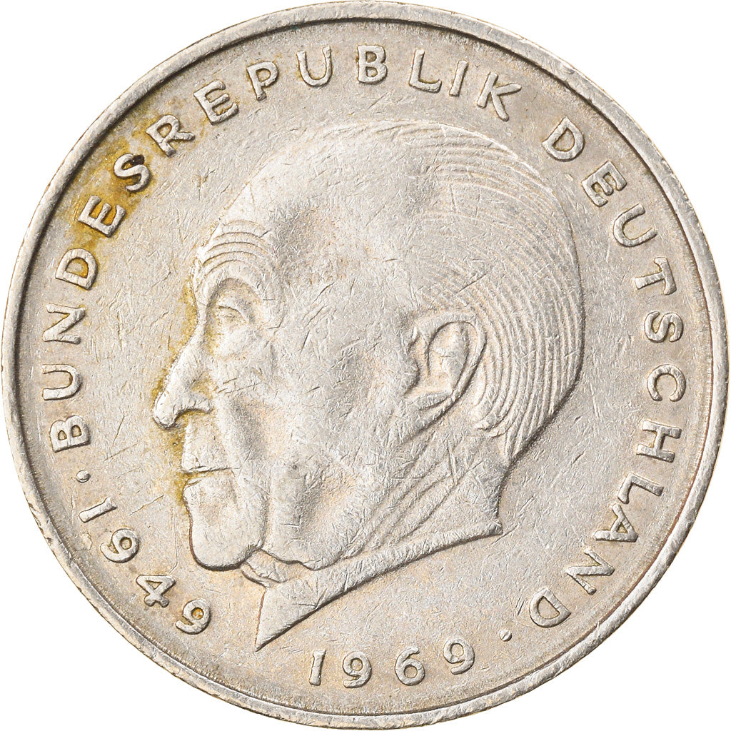 Coin, GERMANY - FEDERAL REPUBLIC, 2 Mark, 1976, Stuttgart, EF(40-45)
