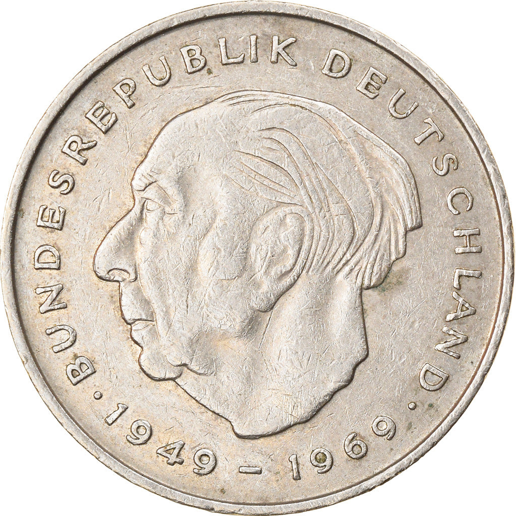 Coin, GERMANY - FEDERAL REPUBLIC, 2 Mark, 1976, Karlsruhe, EF(40-45)