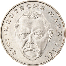 Coin, GERMANY - FEDERAL REPUBLIC, 2 Mark, 1988, Karlsruhe, AU(55-58)