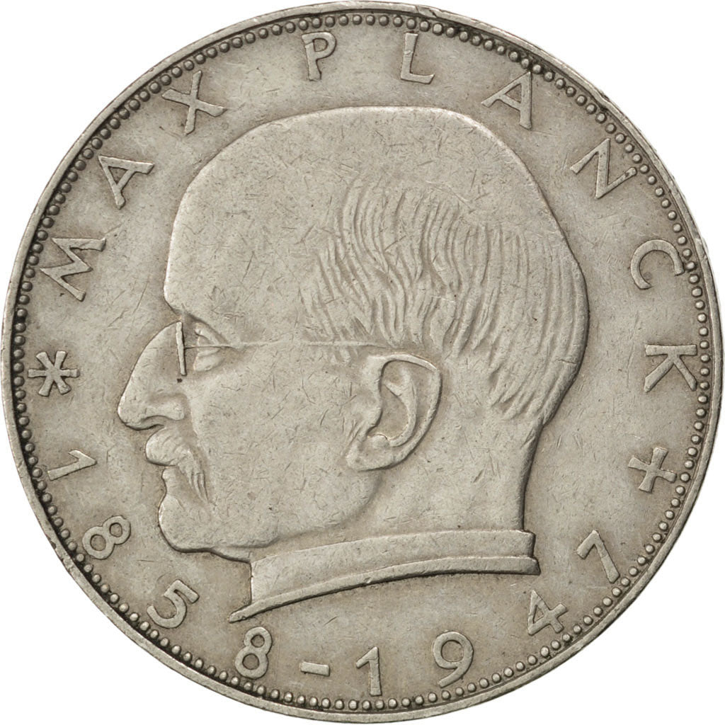 GERMANY - FEDERAL REPUBLIC, 2 Mark, 1957, Karlsruhe, KM #116, EF(40-45),...
