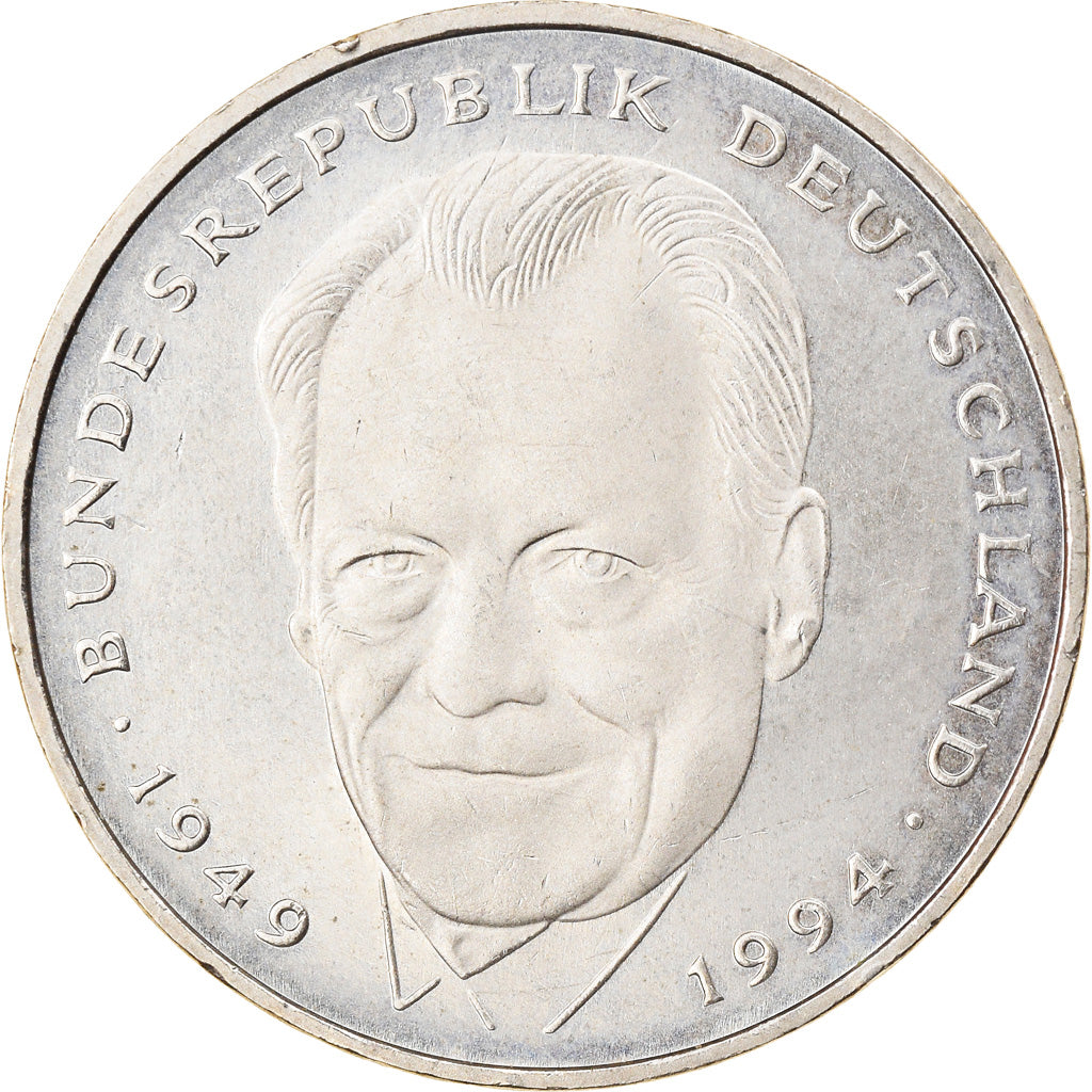 Coin, GERMANY - FEDERAL REPUBLIC, 2 Mark, 1994, Hambourg, AU(55-58)