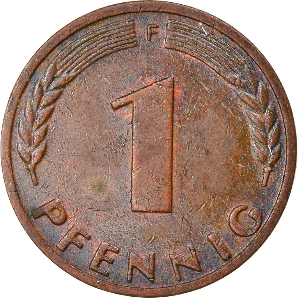 Münze, Bundesrepublik Deutschland, Pfennig, 1967, Stuttgart, SS, Copper Plated