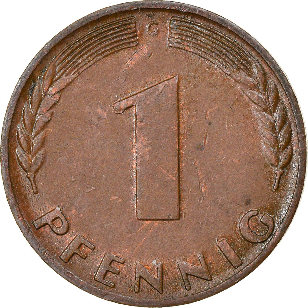 Monnaie, République fédérale allemande, Pfennig, 1968, Karlsruhe, TTB, Copper