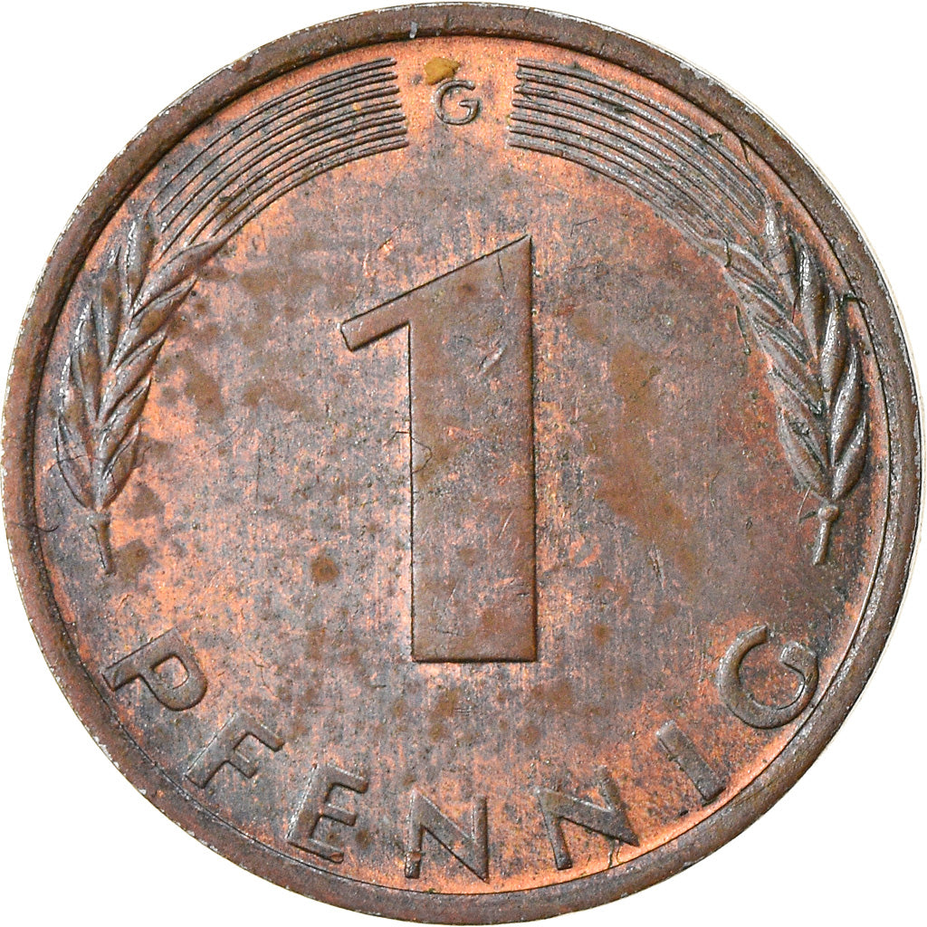 Münze, Bundesrepublik Deutschland, Pfennig, 1976, Karlsruhe, SS, Copper Plated