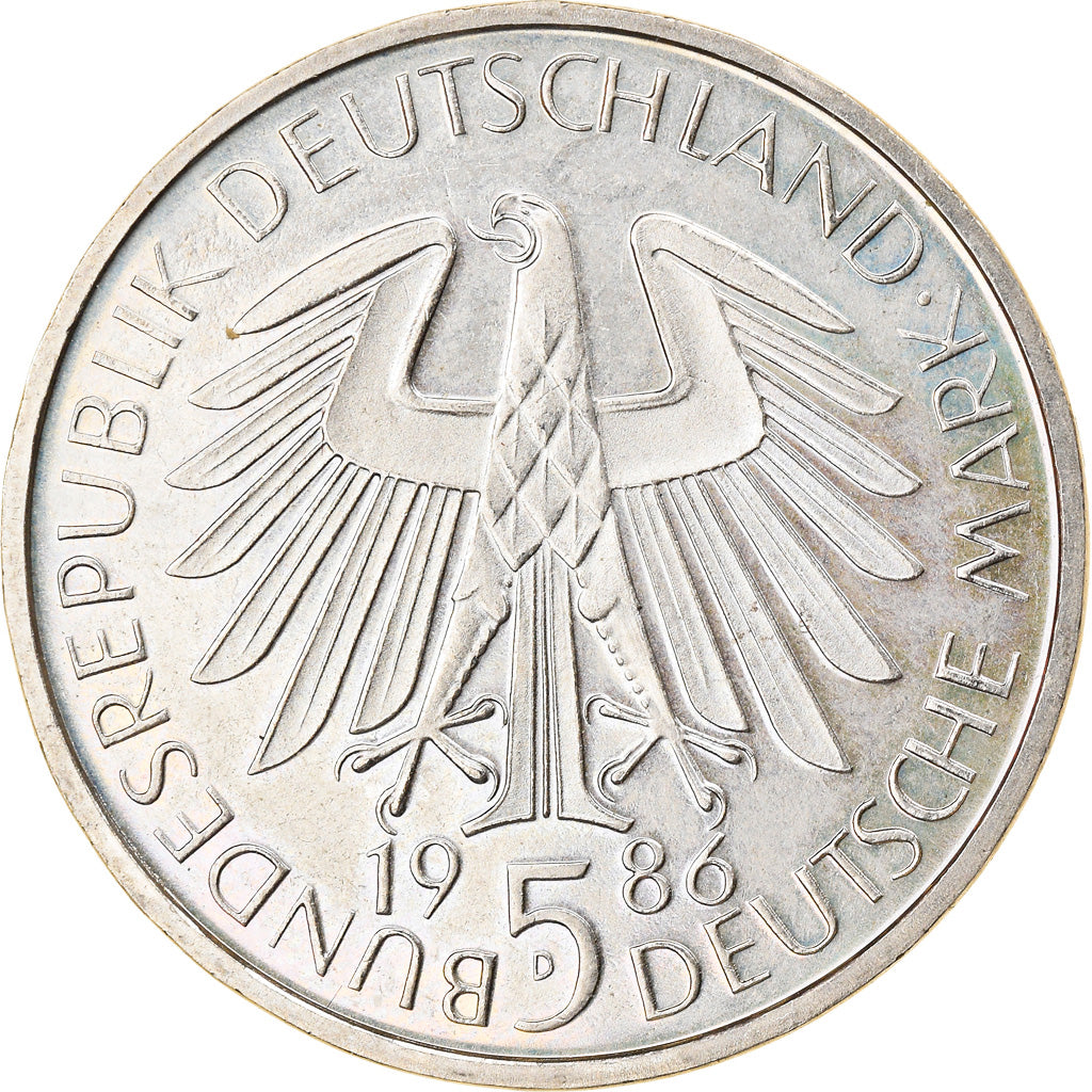 Moneta, GERMANIA - REPUBBLICA FEDERALE, 5 Mark, 1986, Munich, Germany, SPL-
