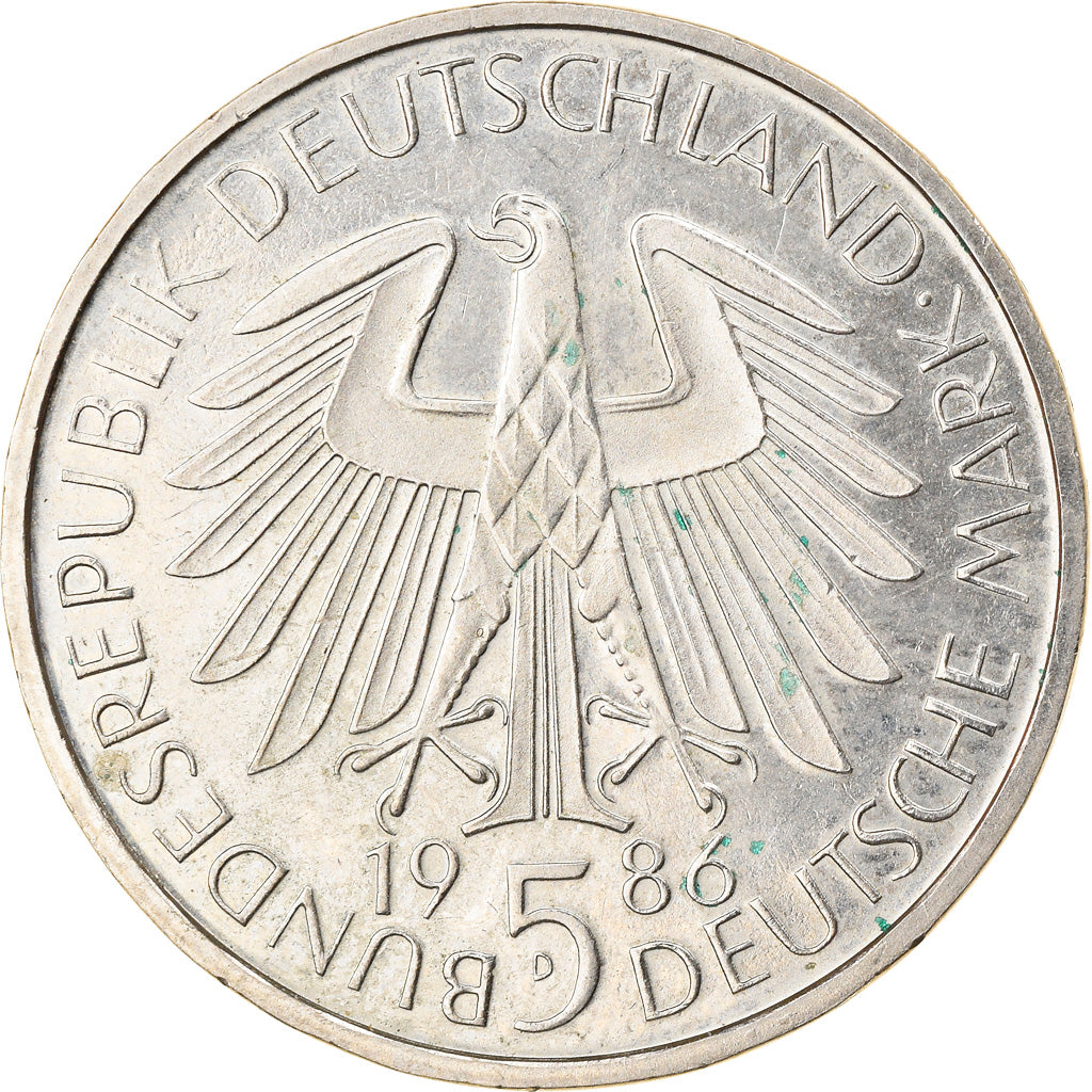 Coin, GERMANY - FEDERAL REPUBLIC, 5 Mark, 1986, Munich, Germany, AU(55-58)