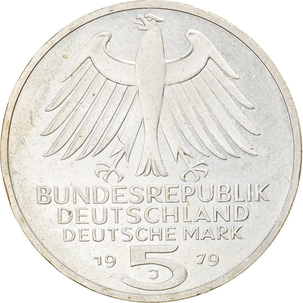 Coin, GERMANY - FEDERAL REPUBLIC, 5 Mark, 1979, Hamburg, Germany, AU(55-58)