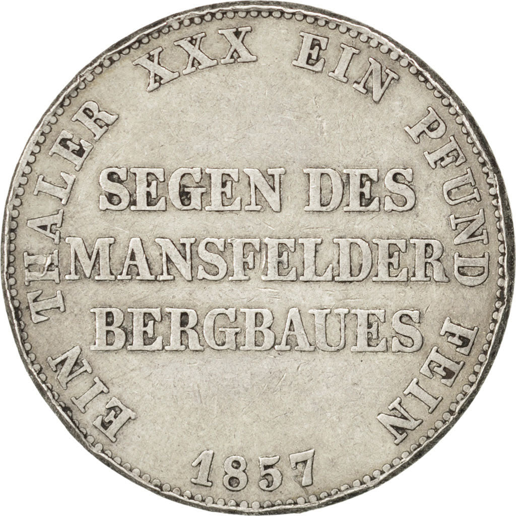 GERMAN STATES, Thaler, 1857, Berlin, KM #472, VF(20-25), Silver, 18.25