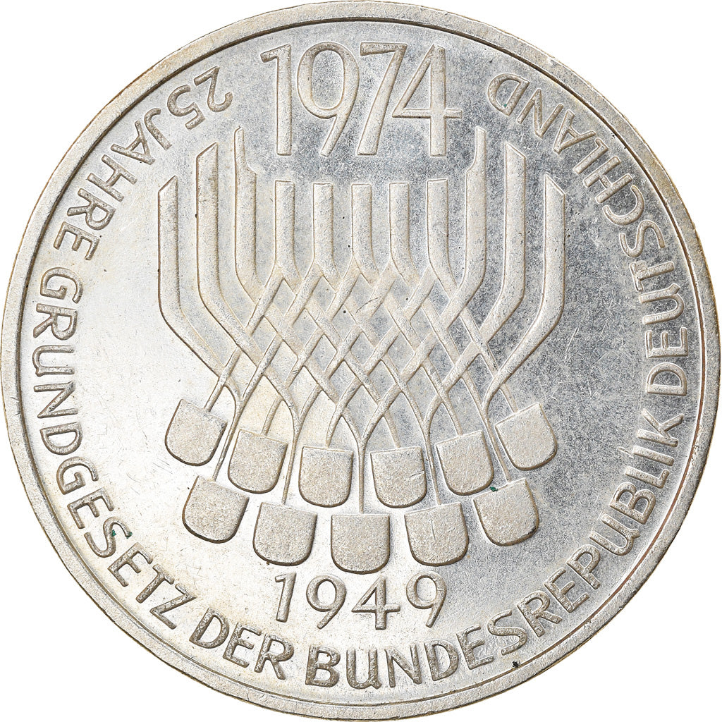 Münze, Bundesrepublik Deutschland, 5 Mark, 1974, Stuttgart, Germany, VZ