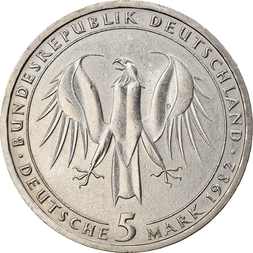 Coin, GERMANY - FEDERAL REPUBLIC, 5 Mark, 1982, Munich, Germany, AU(55-58)