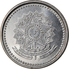Coin, Brazil, 200 Cruzeiros, 1986, EF(40-45), Stainless Steel, KM:596