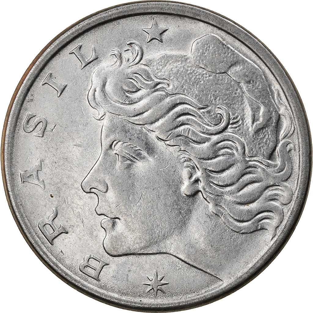 Moneta, Brasile, 10 Centavos, 1976, BB, Acciaio inossidabile, KM:578.1a