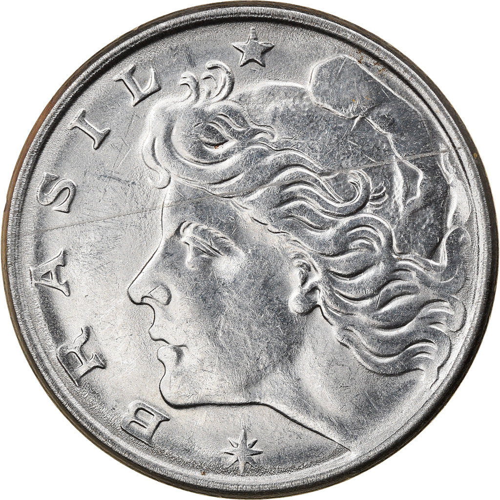 Coin, Brazil, 10 Centavos, 1979, EF(40-45), Stainless Steel, KM:578.1a