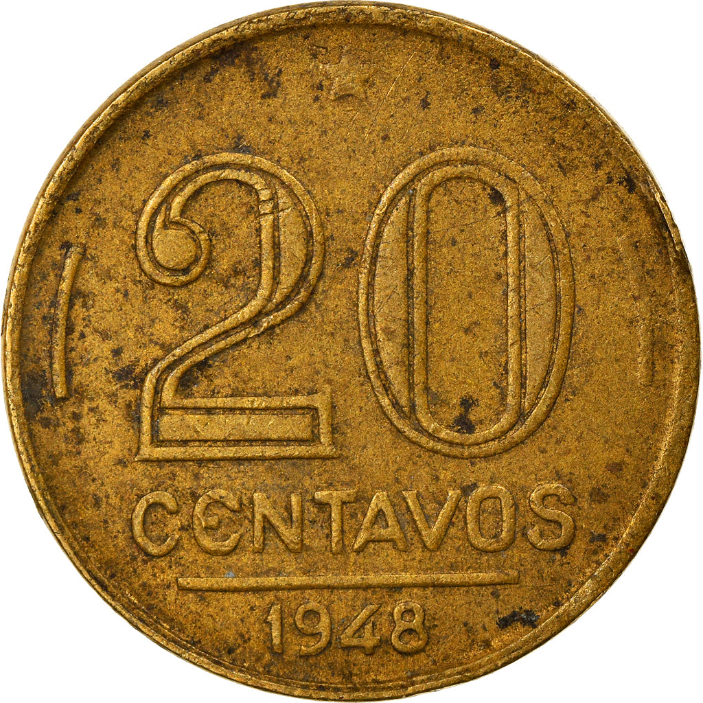 Monnaie, Brésil, 20 Centavos, 1948, TB+, Aluminum-Bronze, KM:562