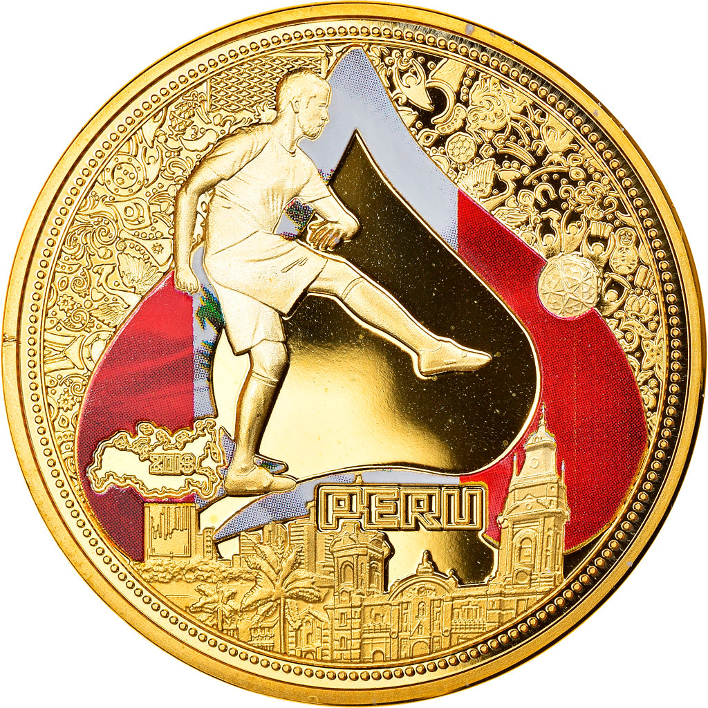Francia, medalla, Coupe du Monde de Football, Peru, Sports & leisure, 2018, FDC