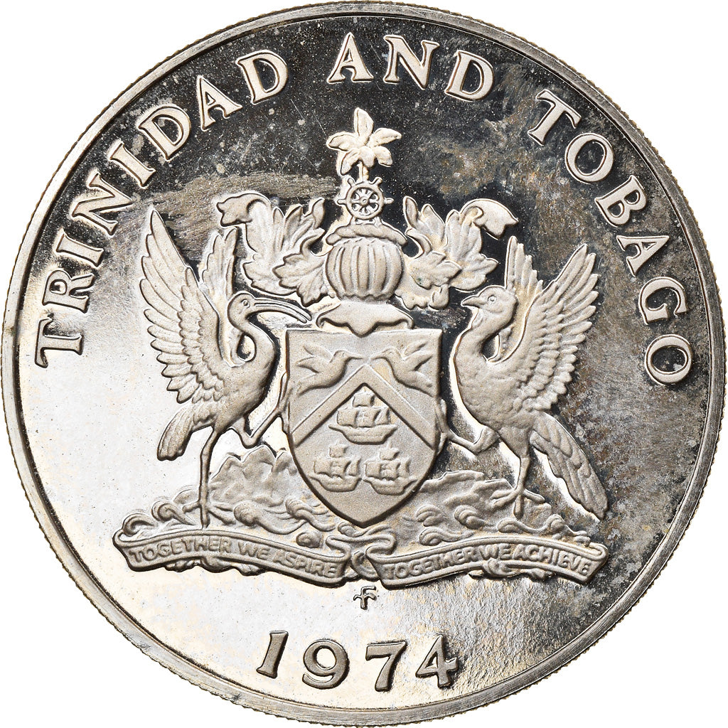 Münze, TRINIDAD & TOBAGO, 50 Cents, 1974, Franklin Mint, VZ, Copper-nickel
