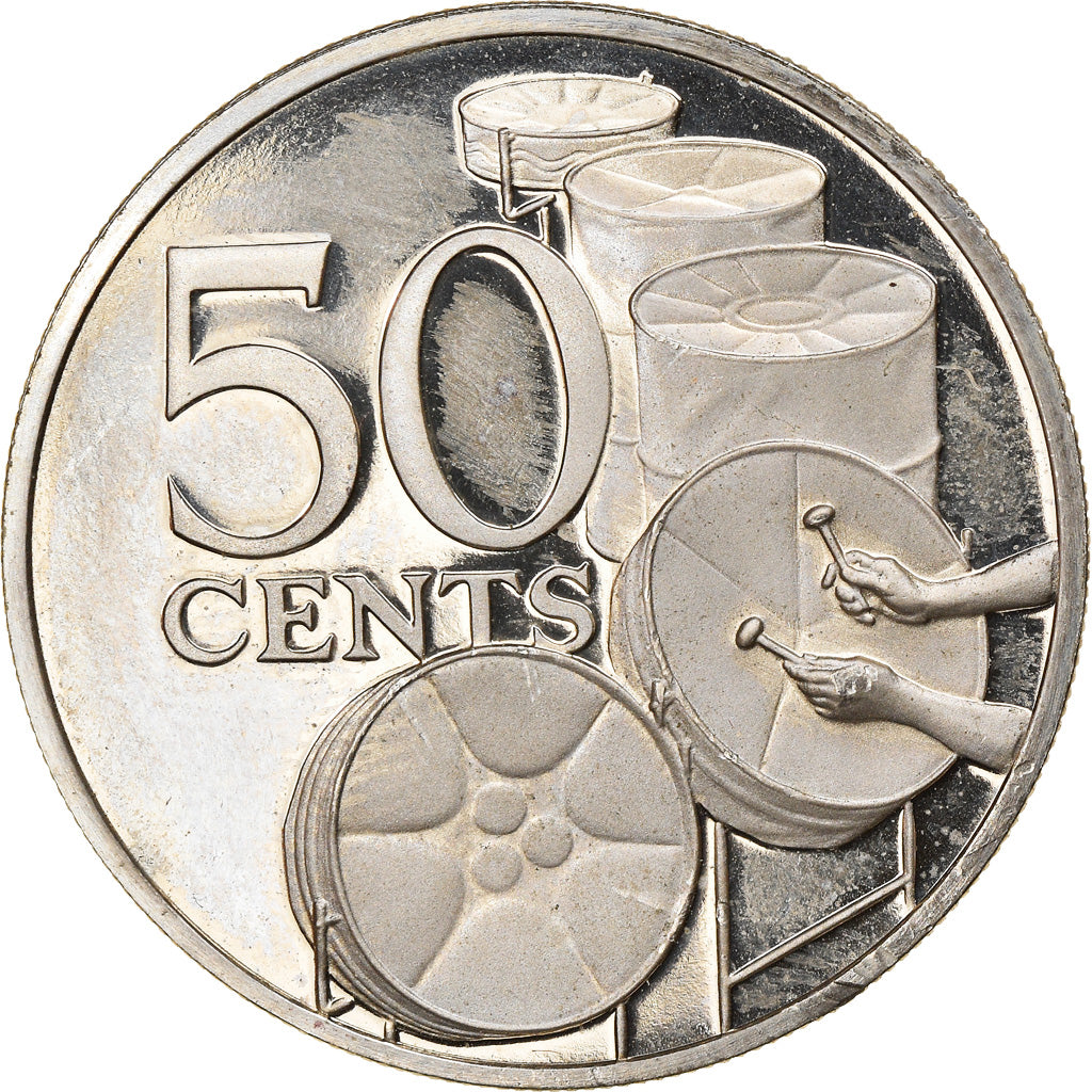 Münze, TRINIDAD & TOBAGO, 50 Cents, 1974, Franklin Mint, VZ, Copper-nickel