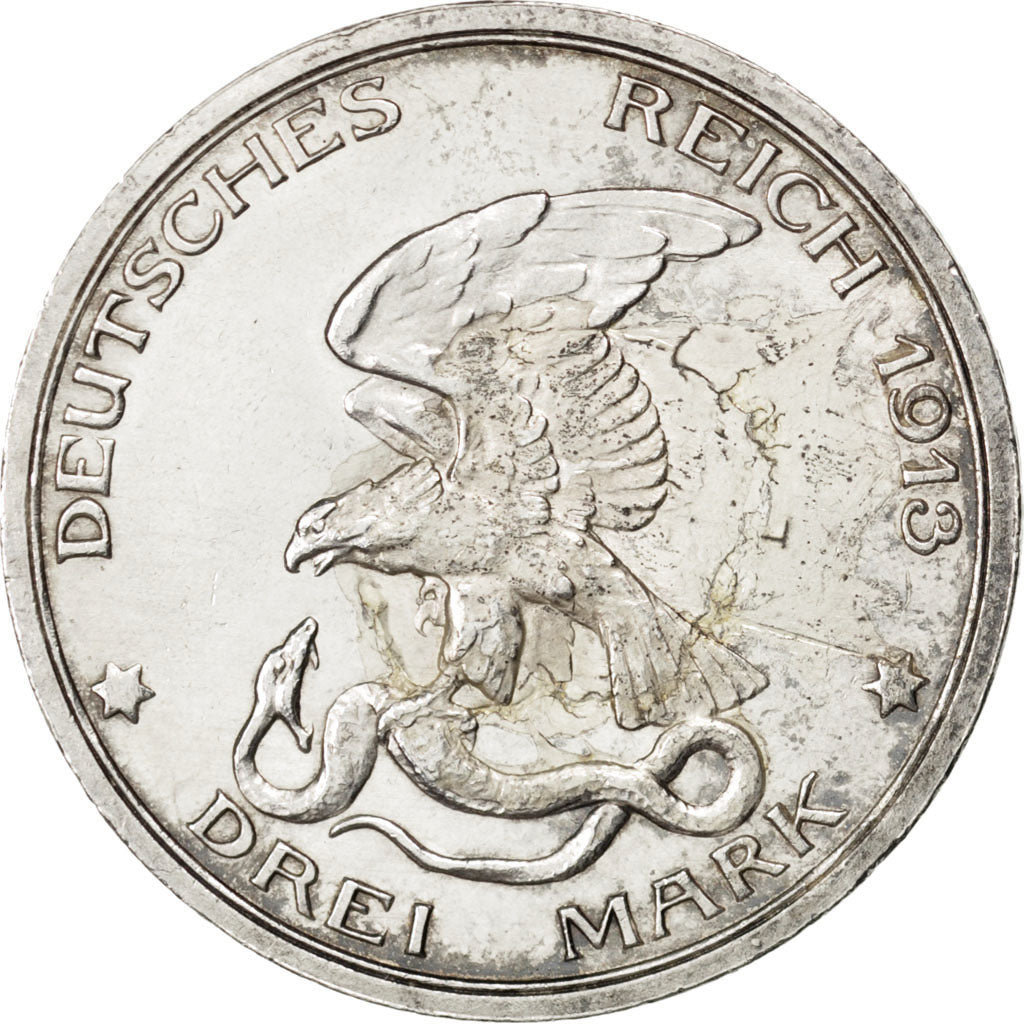 Allemagne, Prusse, Wilhelm II, 3 Mark 1913 A, KM 534