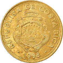 Coin, Costa Rica, 100 Colones, 1998, EF(40-45), Brass, KM:230a