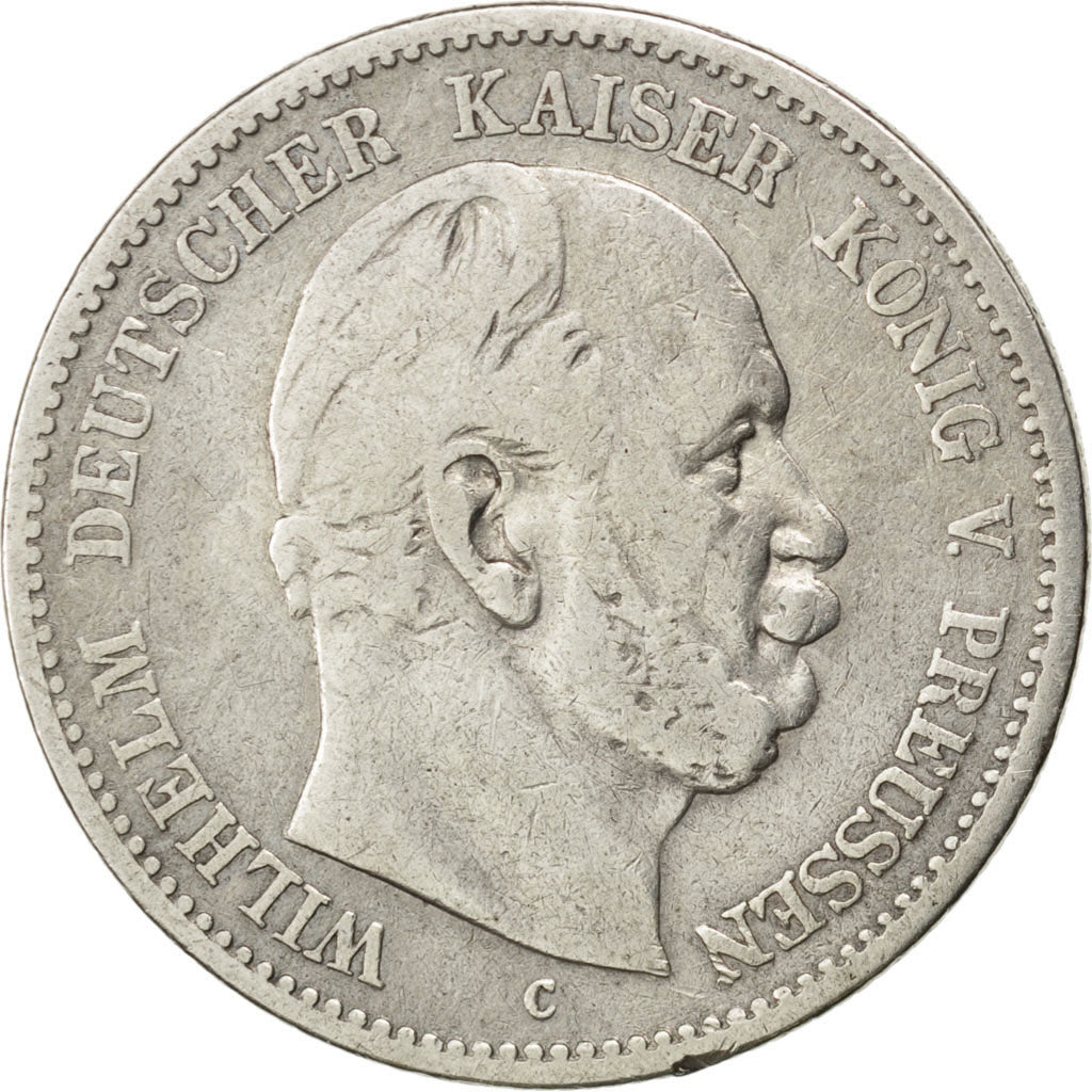 German States, 2 Mark, 1877, Cleves, KM #506, VF(30-35), Silver, 10.88