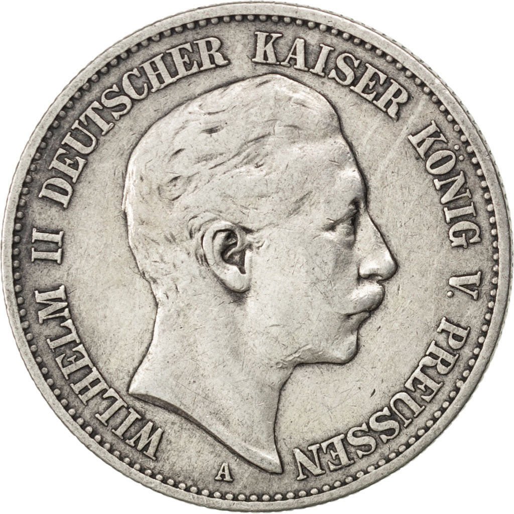 German States, 2 Mark, 1893, Berlin, KM #522, EF(40-45), Silver, 28, 11.01